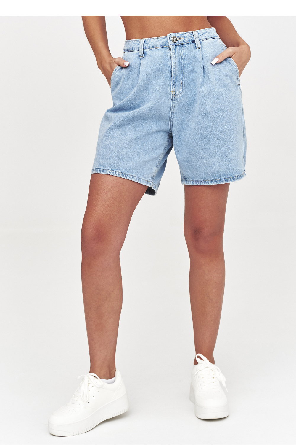 Jeansshorts model 228315 Makadamia - Afbeelding 4