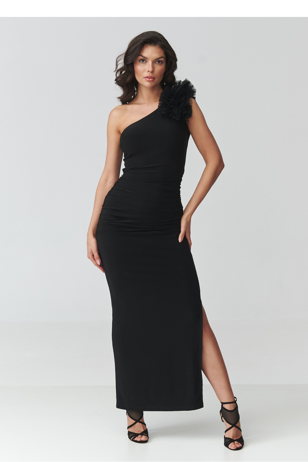 Langes Kleid model 228320 Makadamia