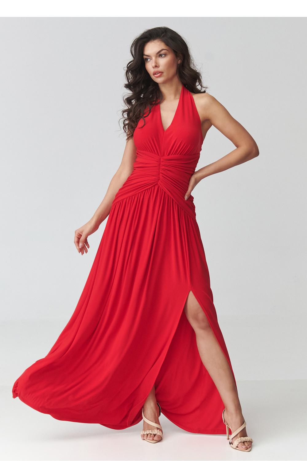Langes Kleid model 228321 Makadamia - Afbeelding 2