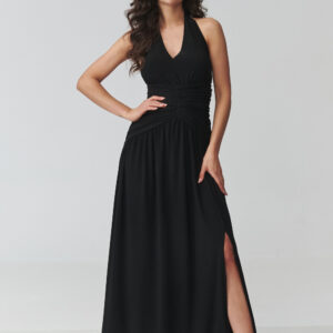 Langes Kleid model 228323 Makadamia