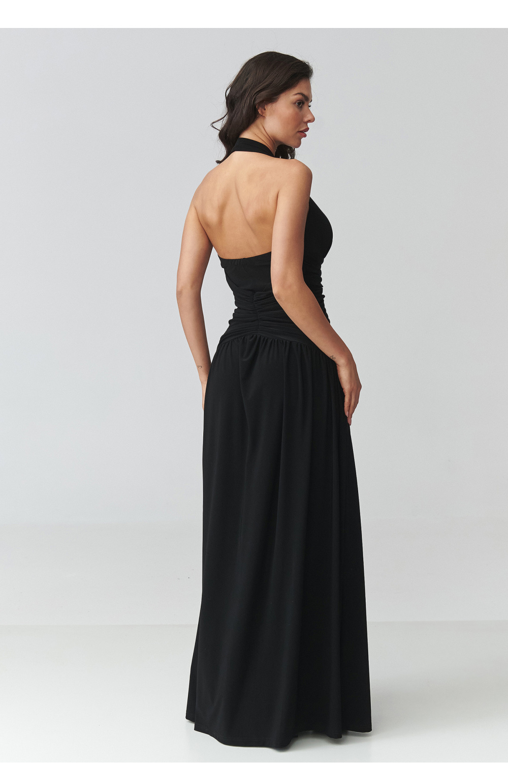 Langes Kleid model 228323 Makadamia - Afbeelding 3