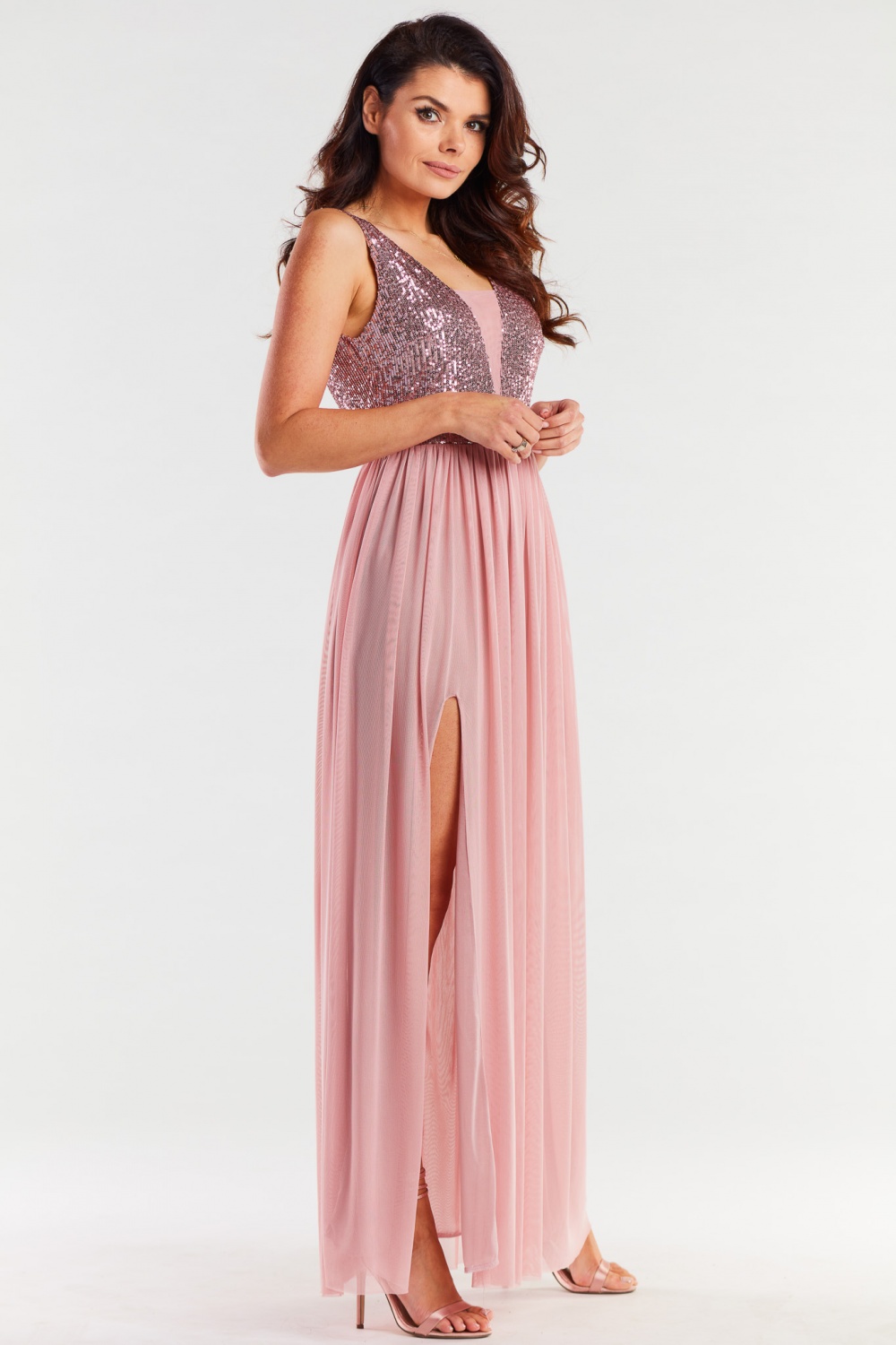 Langes Kleid model 174300 awama - Afbeelding 3