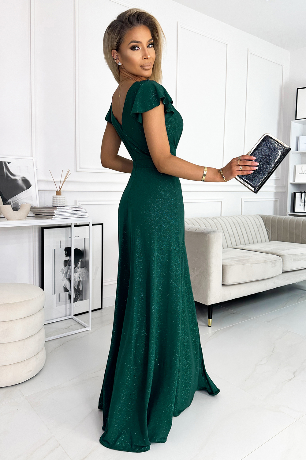 Langes Kleid model 177052 Numoco - Afbeelding 2