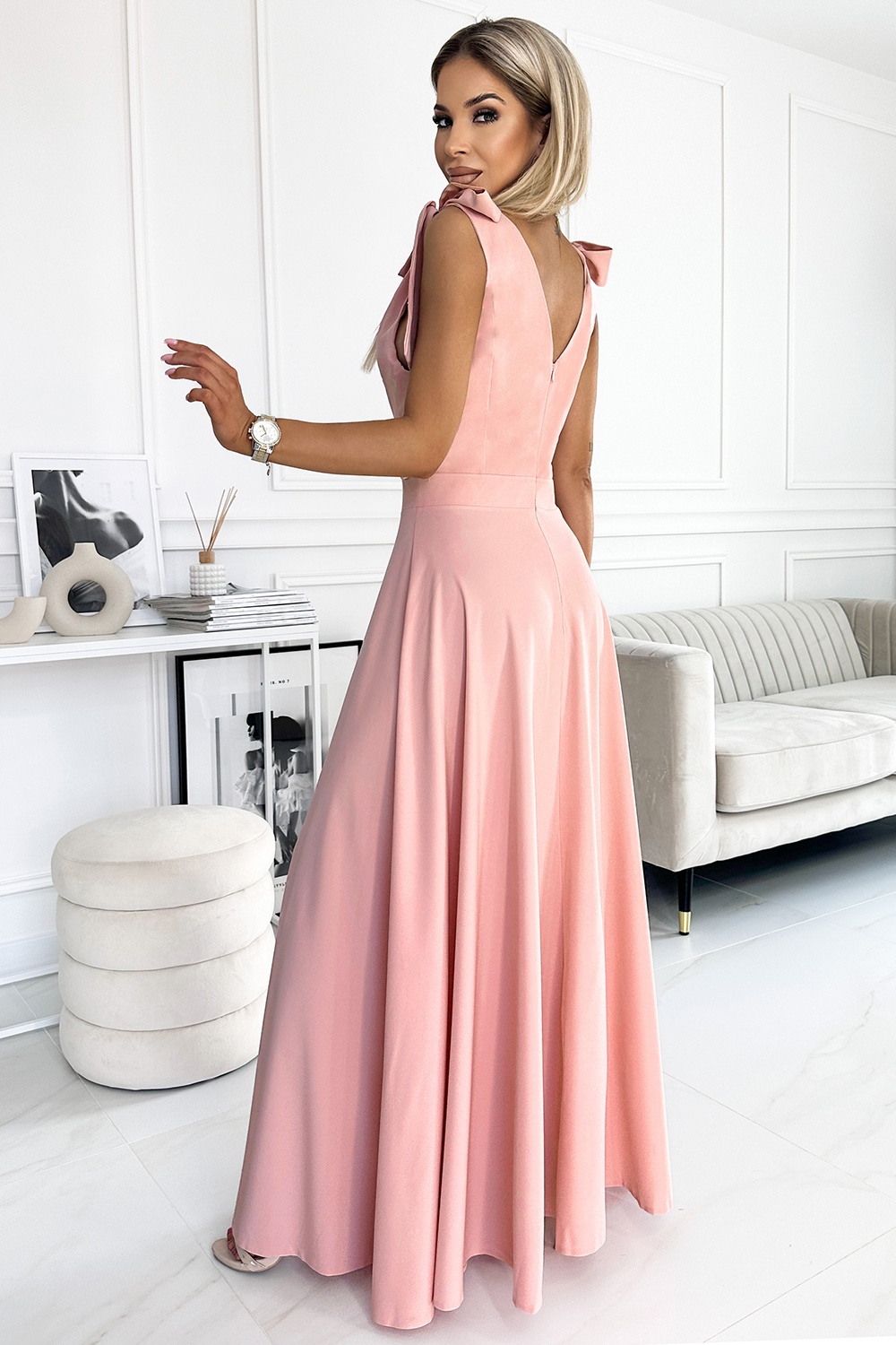 Langes Kleid model 177063 Numoco - Afbeelding 2
