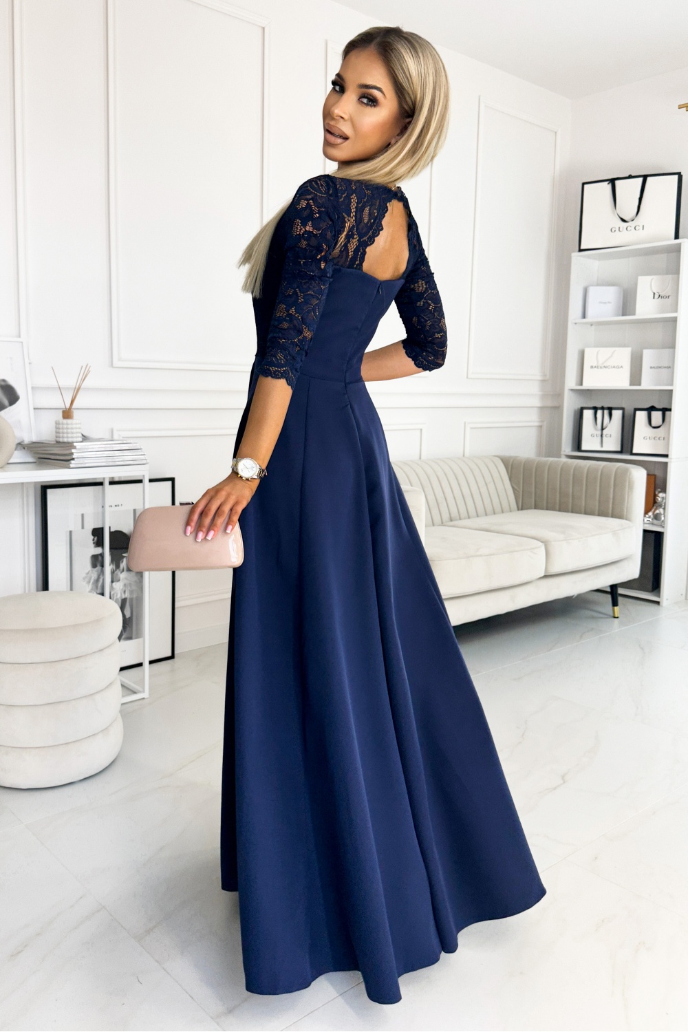 Langes Kleid model 177069 Numoco - Afbeelding 2