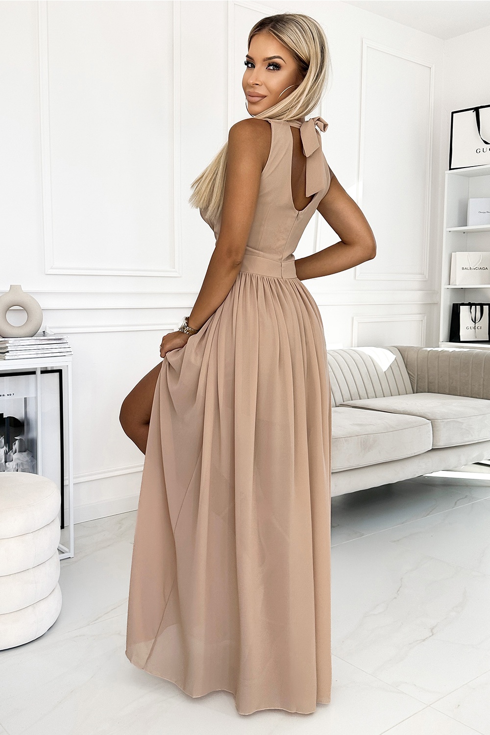 Langes Kleid model 179055 Numoco - Afbeelding 2